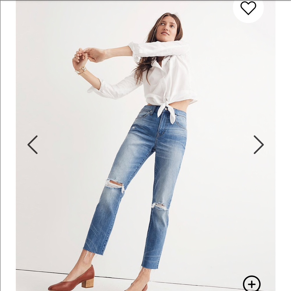 Madewell High Rise Slim Crop Boyfriend Jeans